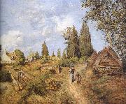 Camille Pissarro Walking in the countryside on the road loggers oil painting artist